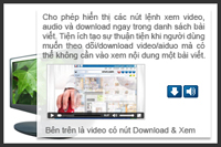 thiết kế web xem, tải video ngay trên trang web