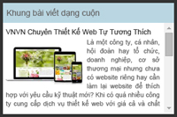 Khung bài viết dạng cuộn